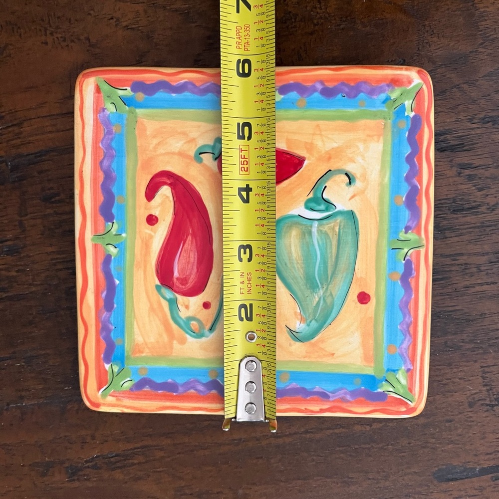 Clay Art Chili Pepper Ceramic Trivet Dish Southwest Decor Vintage - Picture 4 of 7